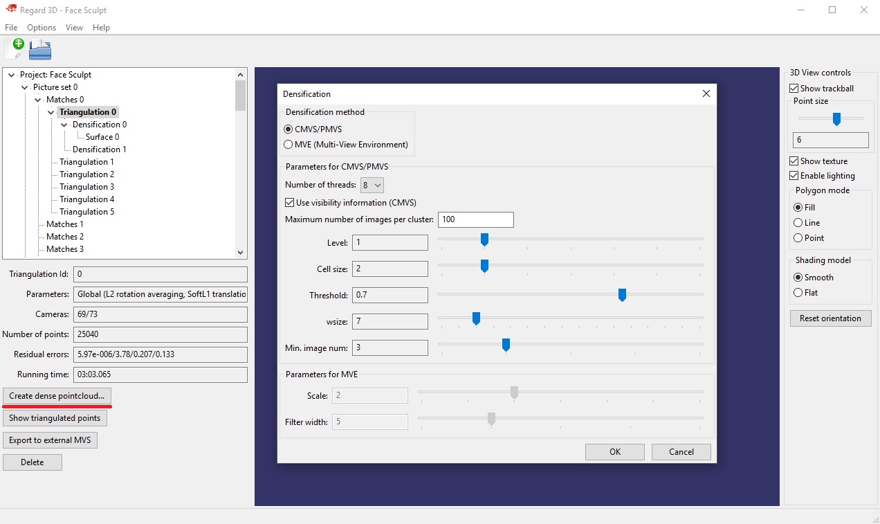 Densification Dialog