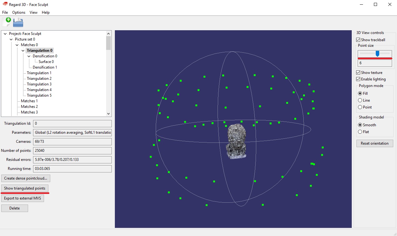 Triangulation Dialog